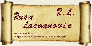 Rusa Lacmanović vizit kartica